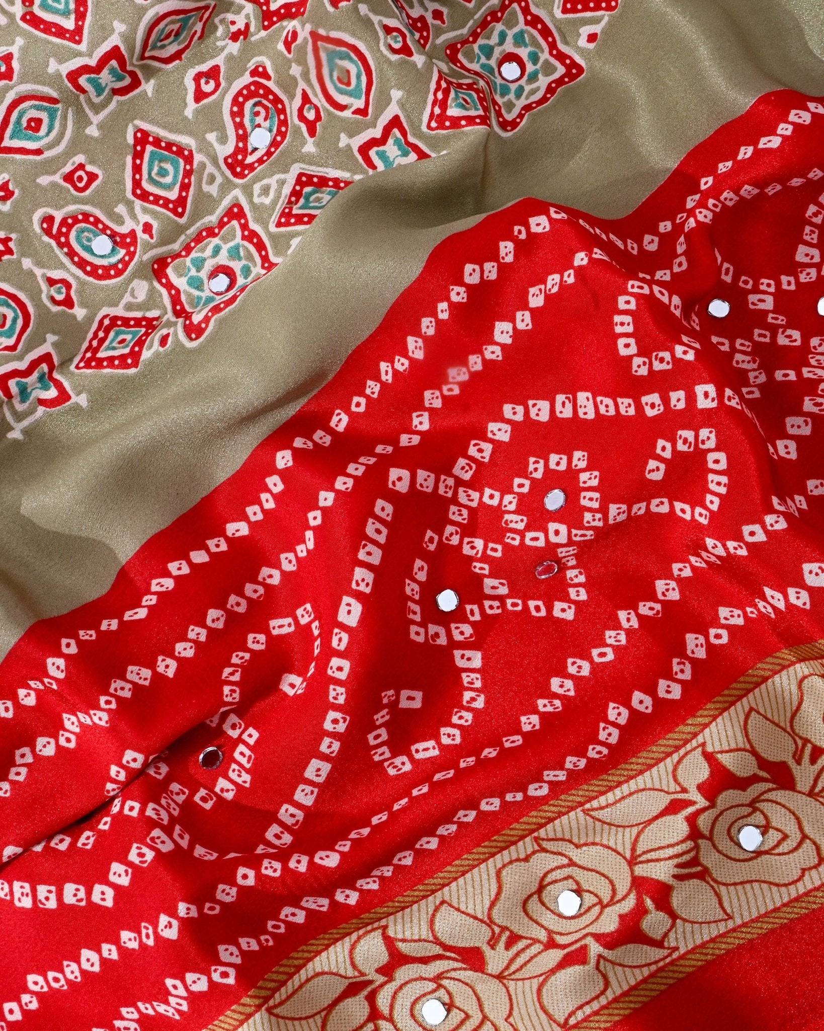 Pastel Silk Printed Saree - Shop Vastram