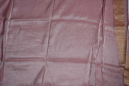 Pink Banarasi Tissue Saree - Shop Vastram