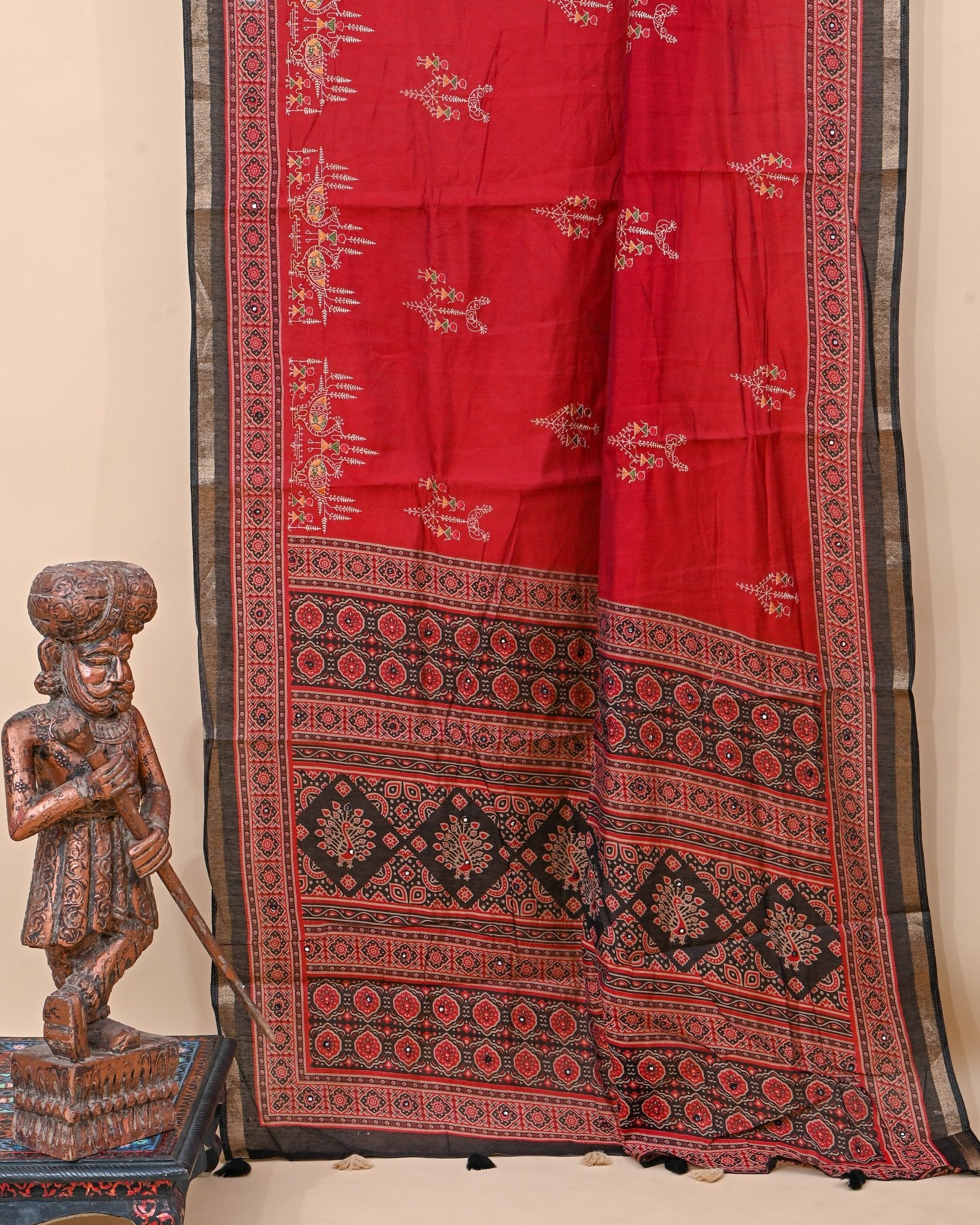 Pink Chanderi Embroidery Saree - Shop Vastram