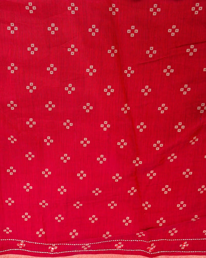 Pink Chanderi Printed Saree - Shop Vastram