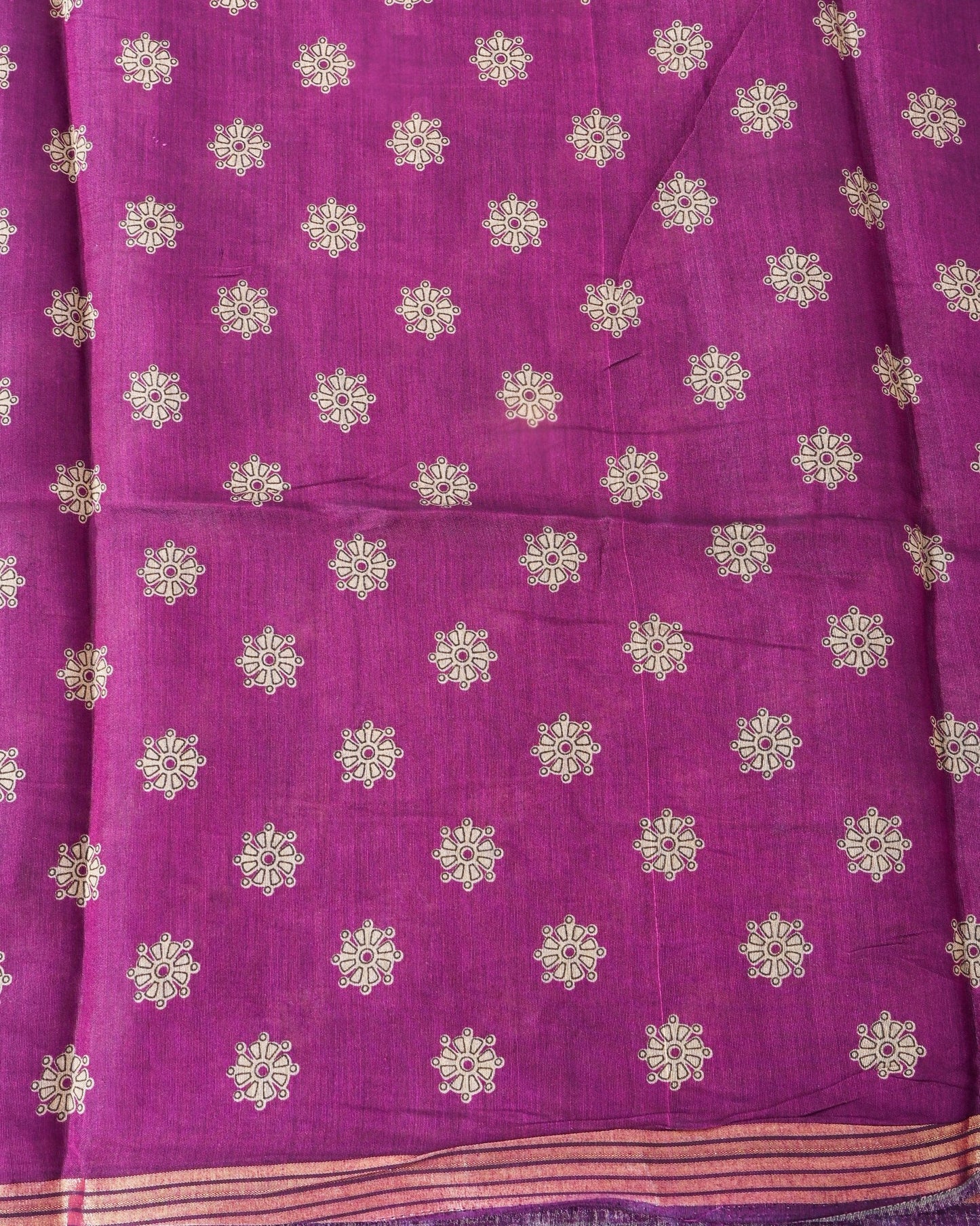 Pink Chanderi Printed Saree - Shop Vastram