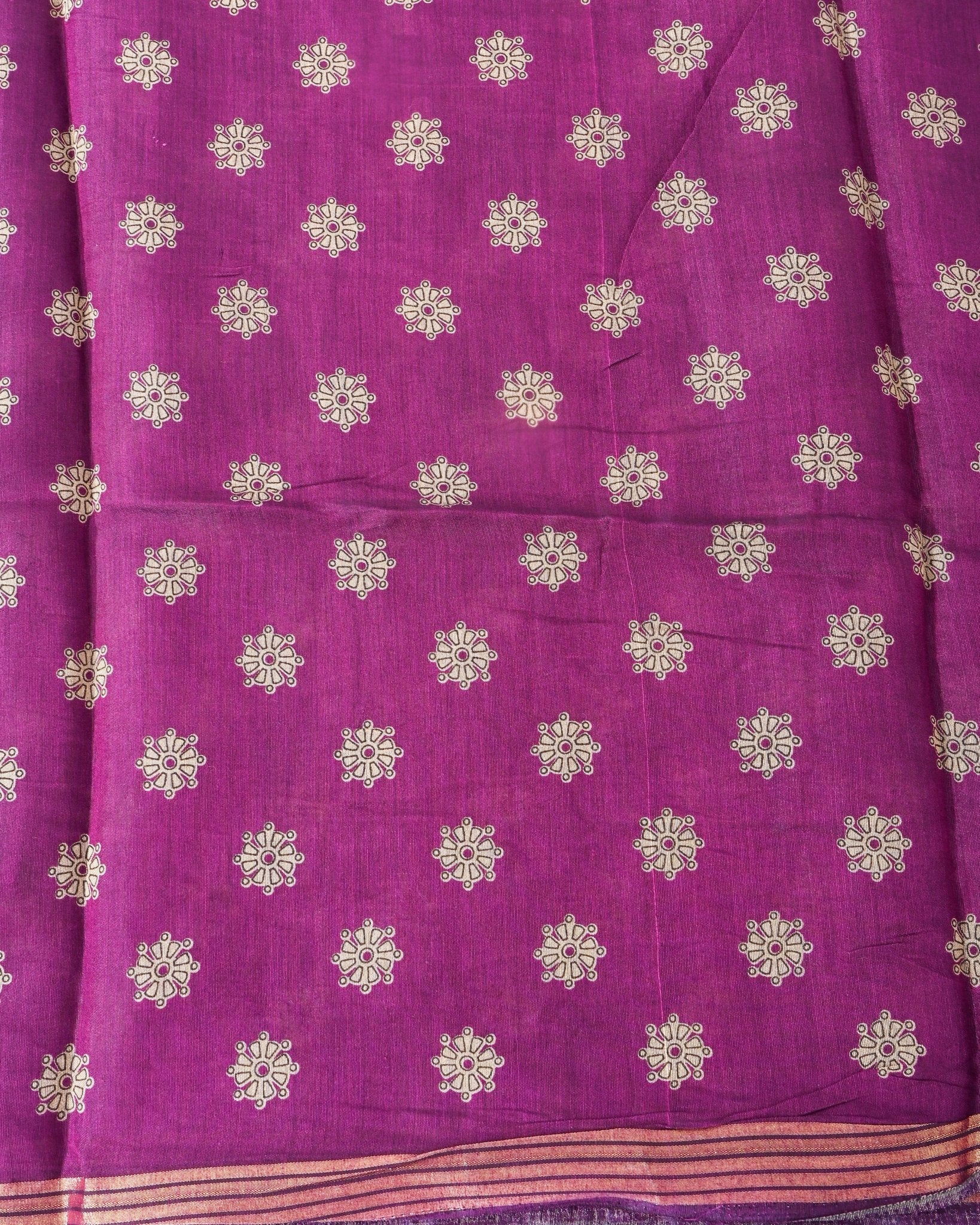Pink Chanderi Printed Saree - Shop Vastram