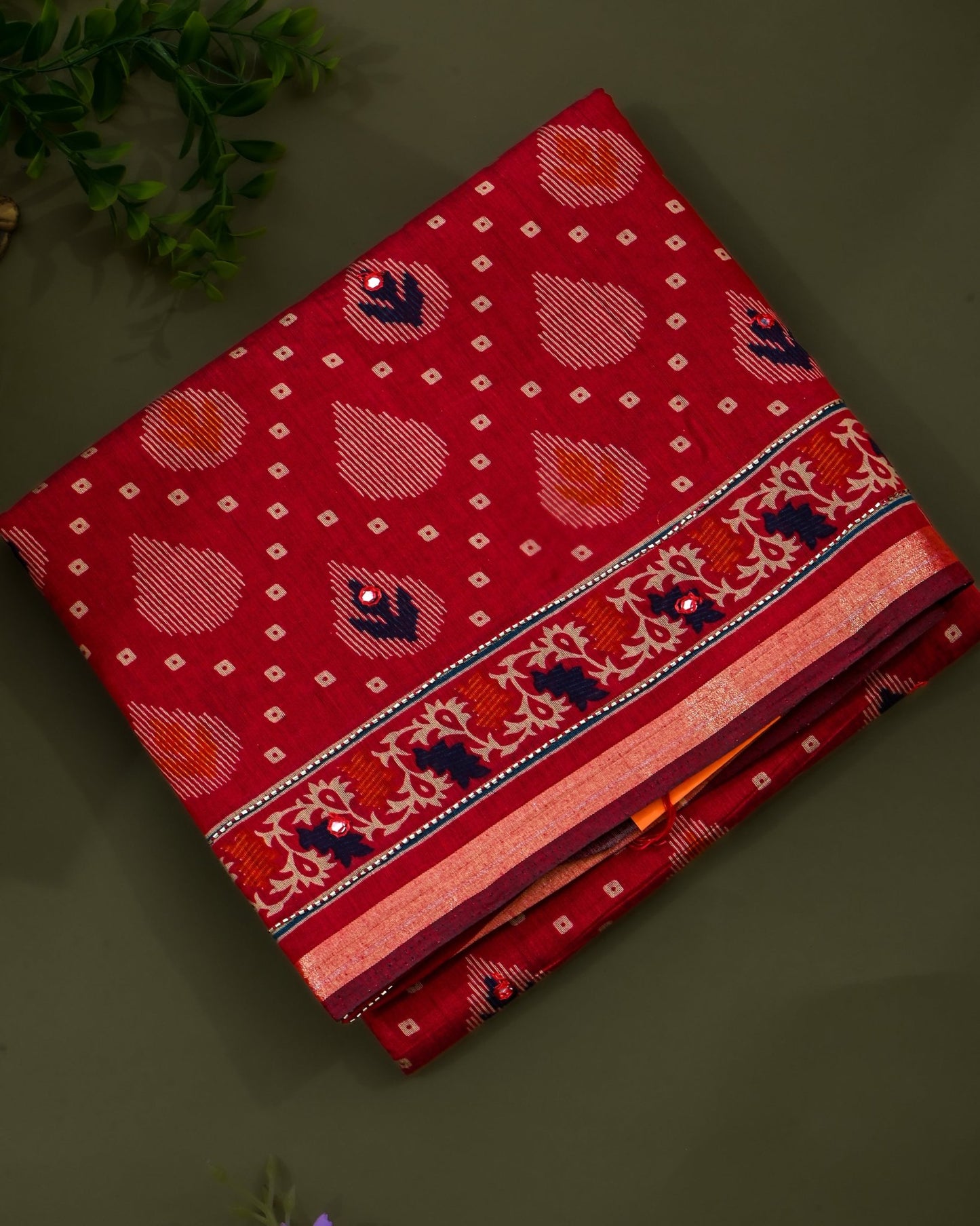 Pink Chanderi Printed Saree - Shop Vastram