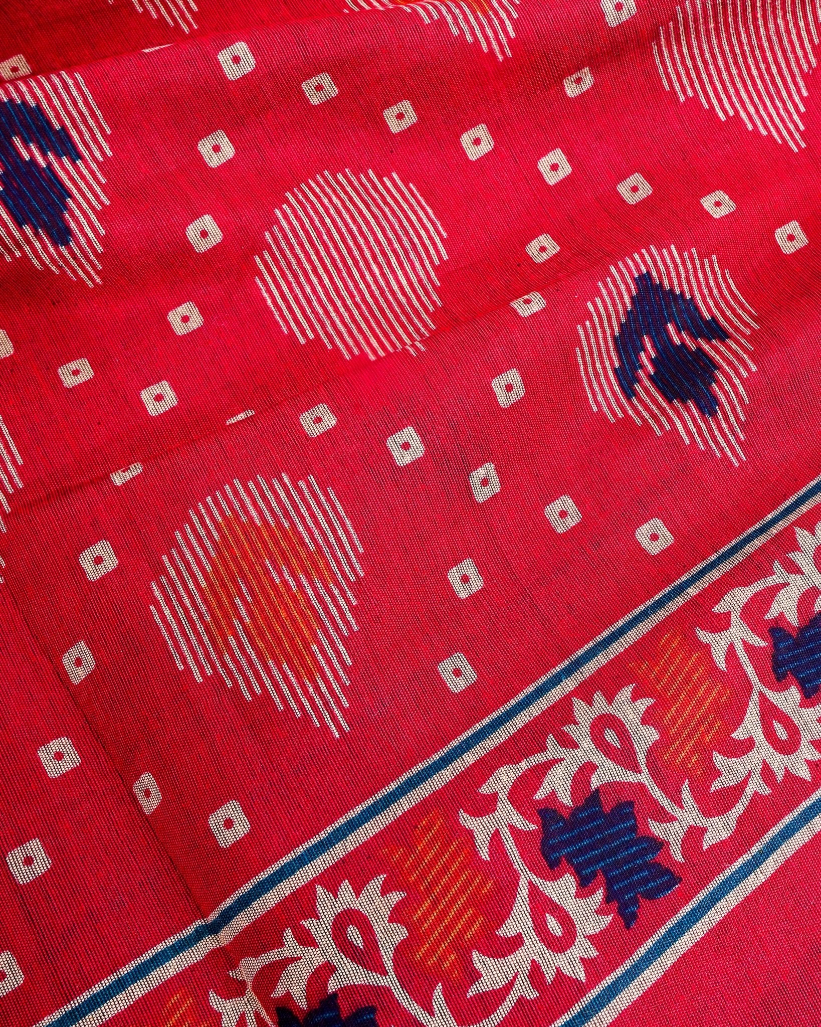 Pink Chanderi Printed Saree - Shop Vastram