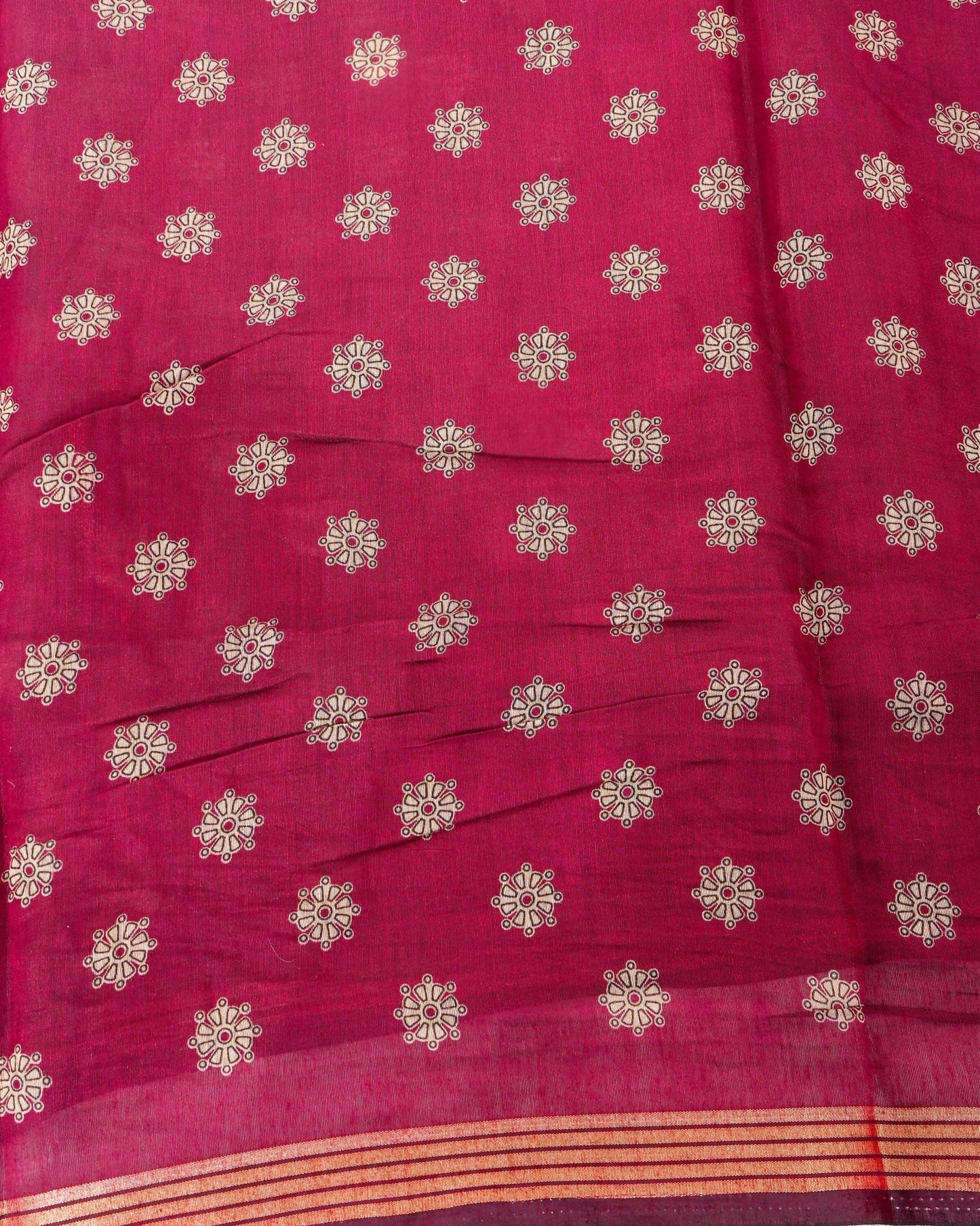 Pink Chanderi Printed Saree - Shop Vastram