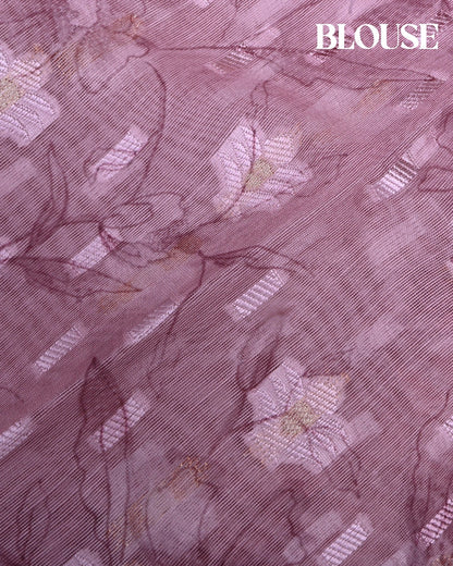 Pink Color Chanderi Saree - Shop Vastram