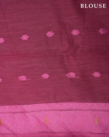 Pink Color Chanderi Saree - Shop Vastram