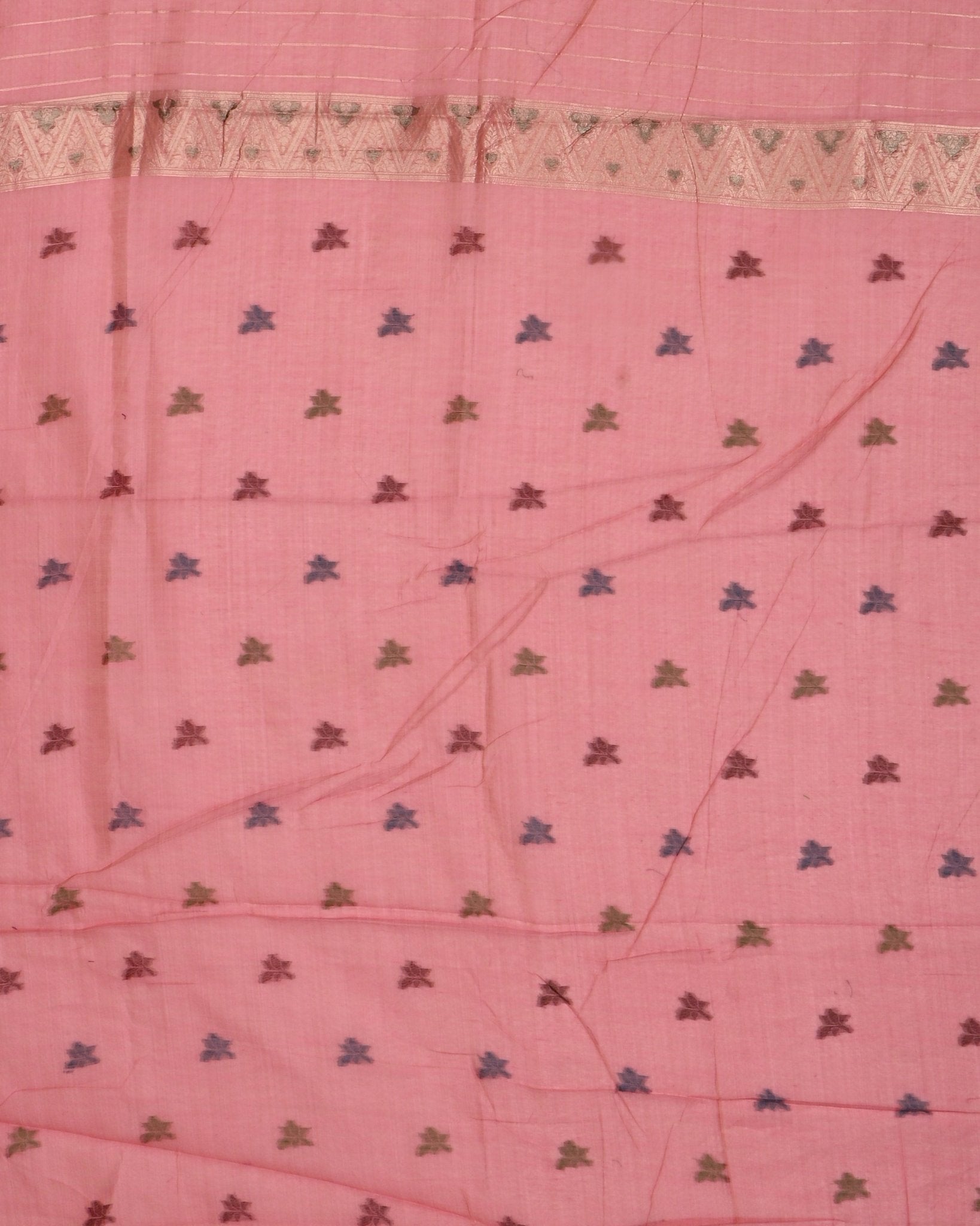 Pink color Chanderi Saree - Shop Vastram