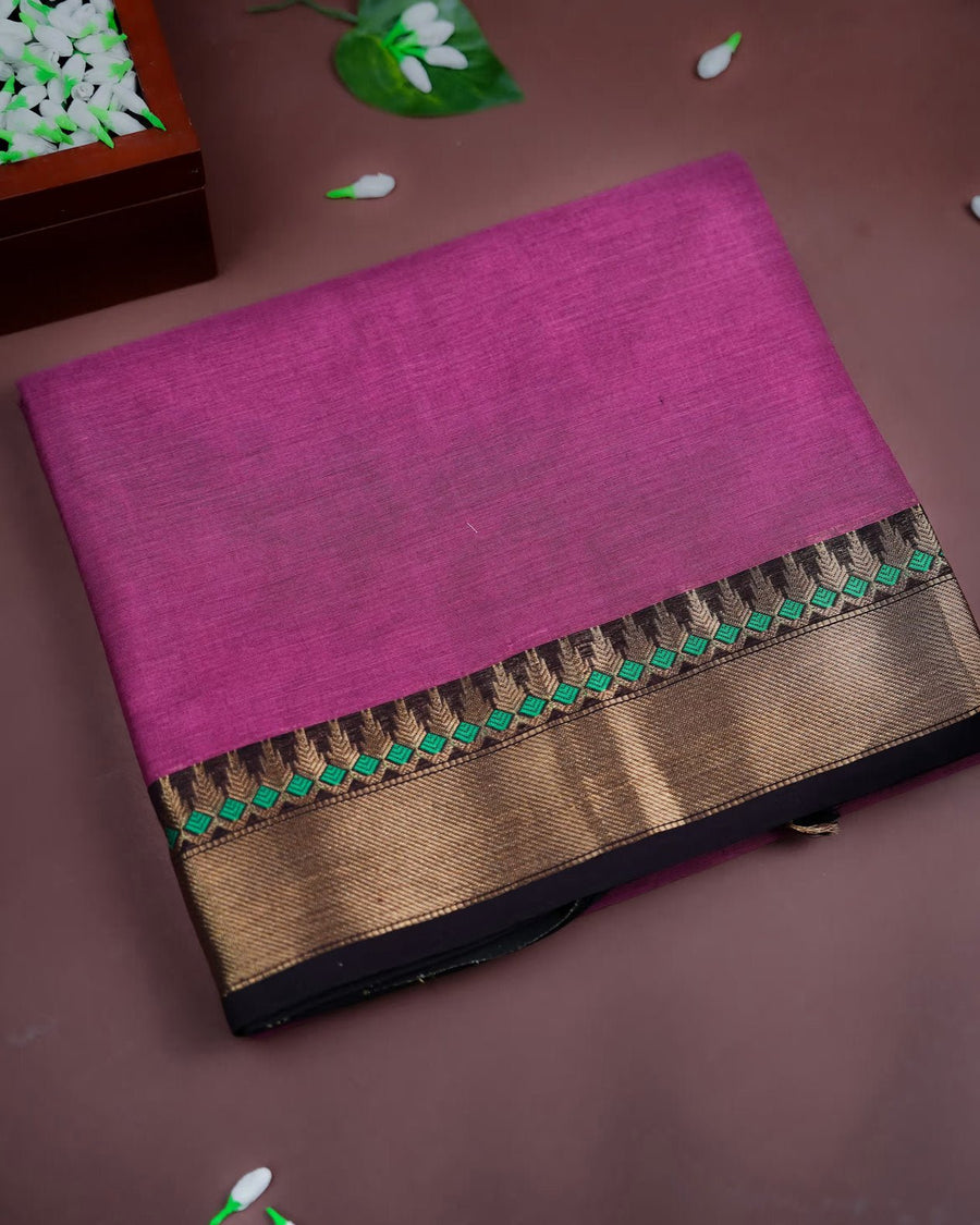 Pink Color Cotton Saree - Shop Vastram