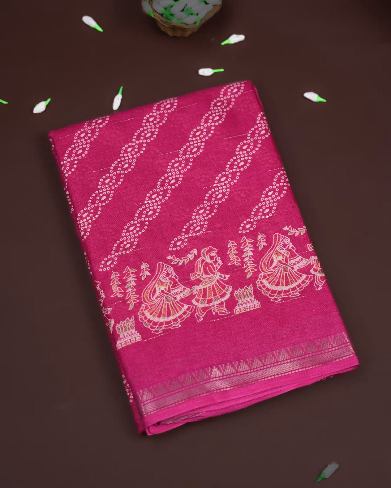 Pink Color Cotton Saree - Shop Vastram