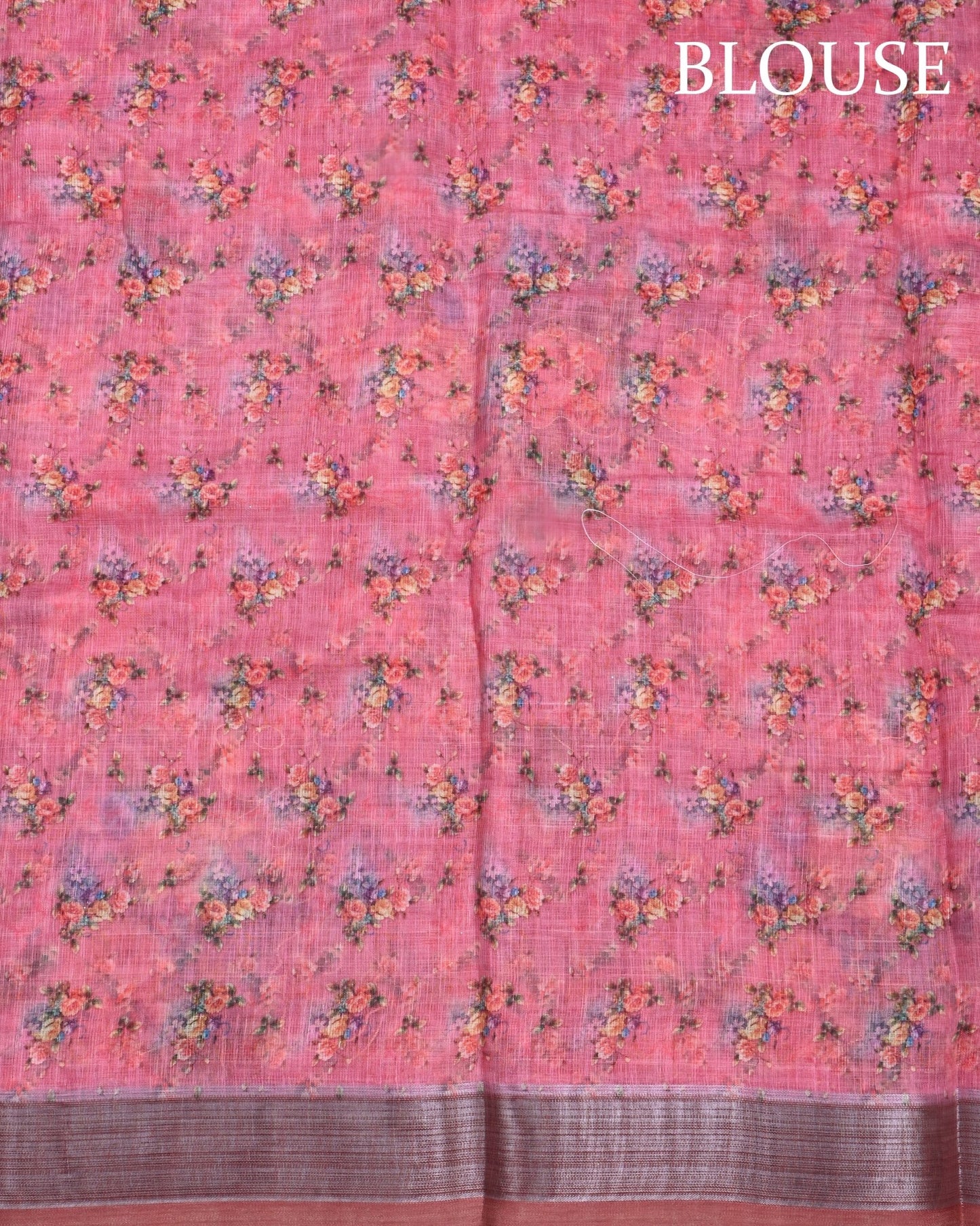 Pink Color Lenin Saree - Shop Vastram