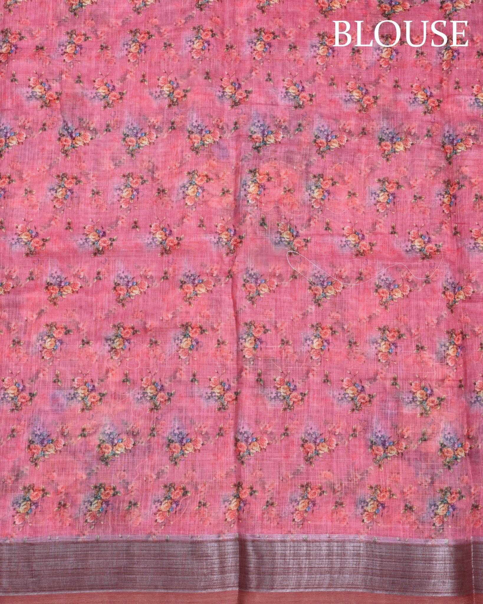 Pink Color Lenin Saree - Shop Vastram