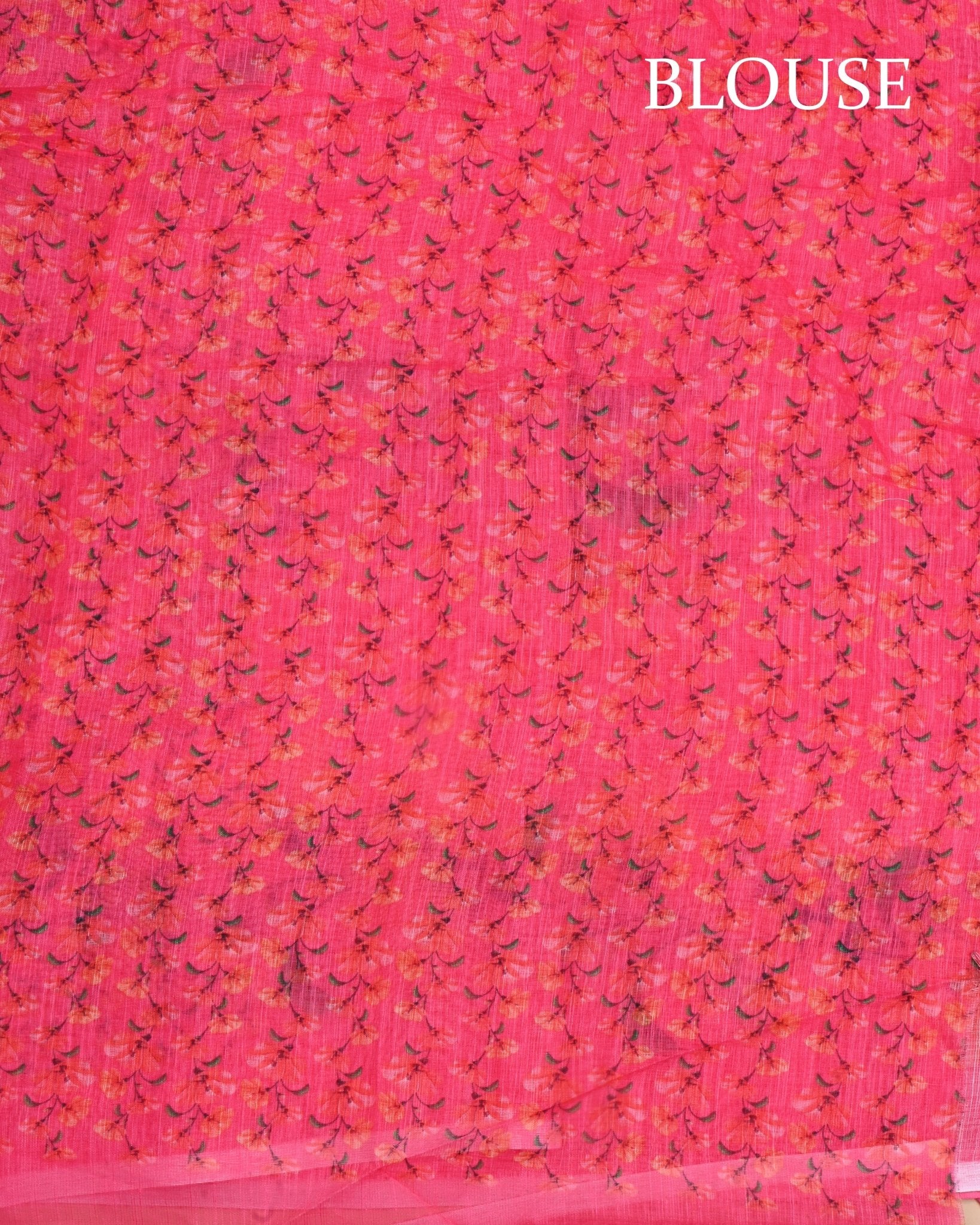 Pink Color Lenin Saree - Shop Vastram
