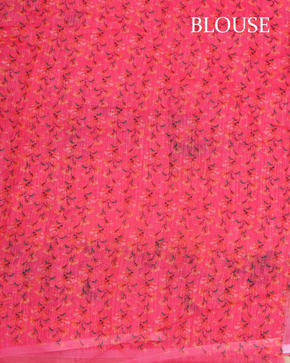 Pink Color Lenin Saree - Shop Vastram