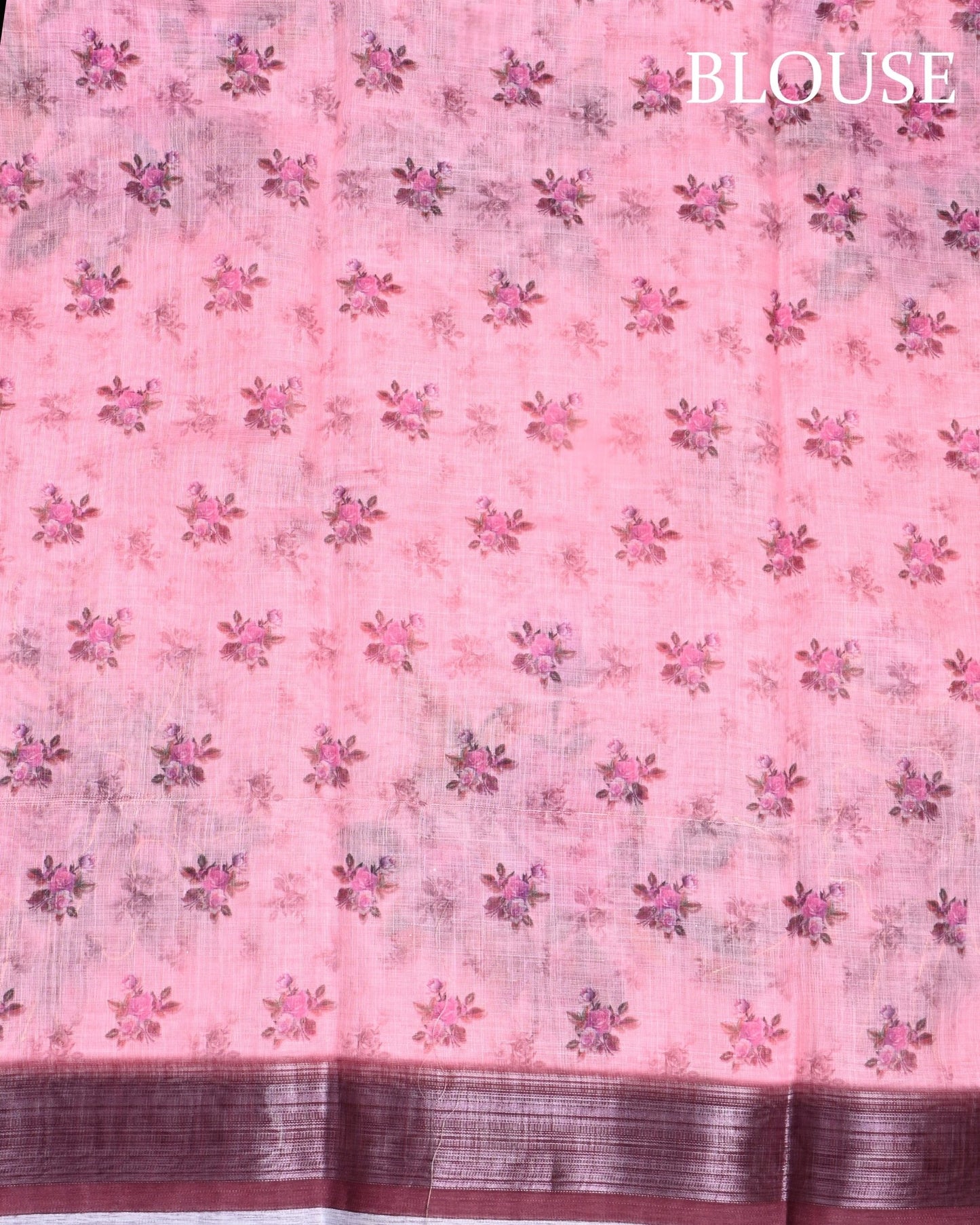 Pink Color Lenin Saree - Shop Vastram