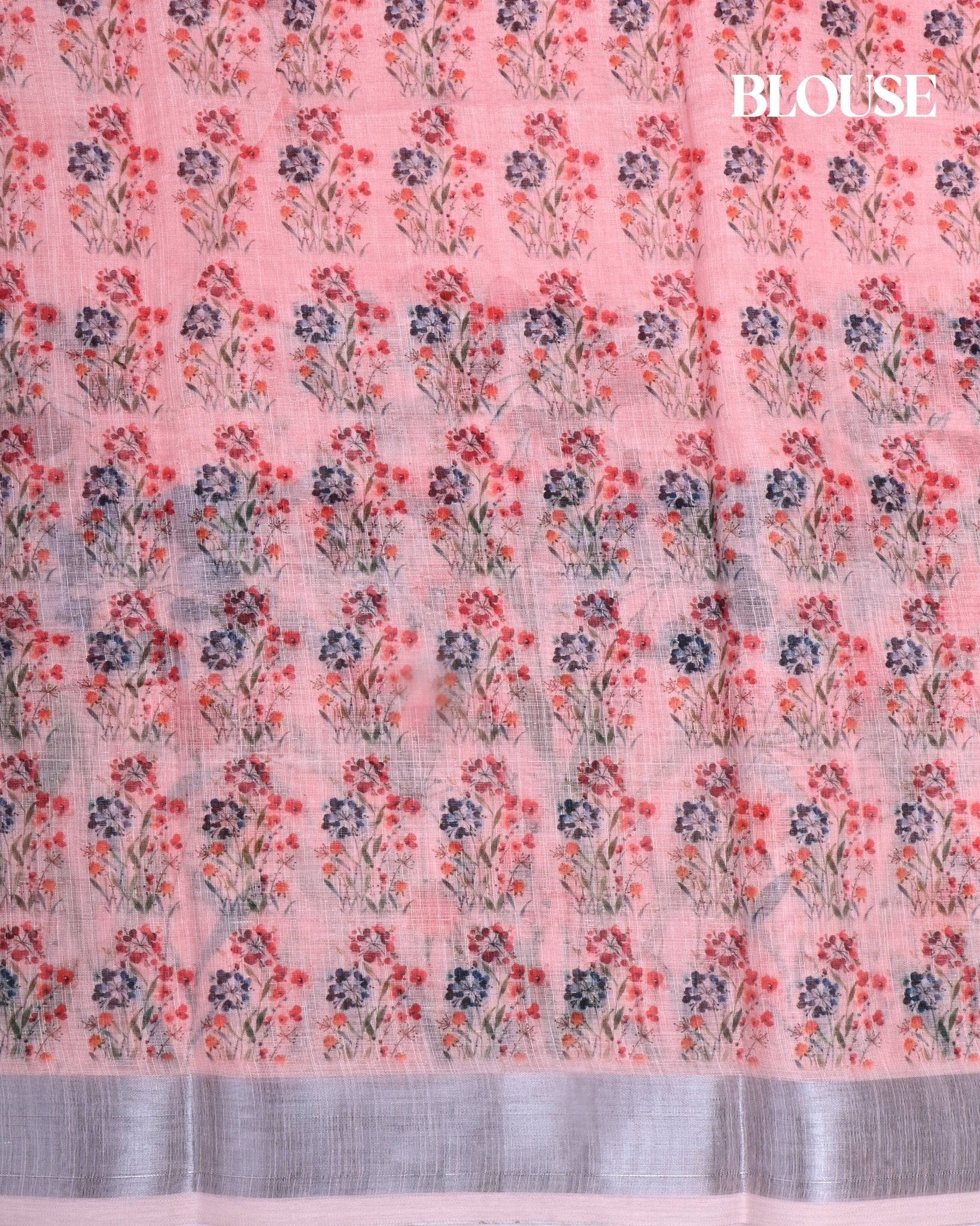 Pink Color Lenin Saree - Shop Vastram