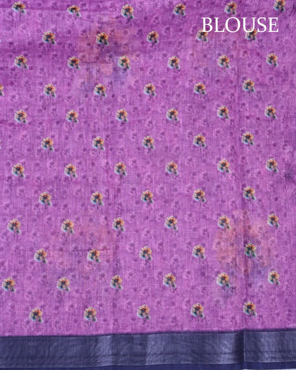 Pink Color Lenin Saree - Shop Vastram