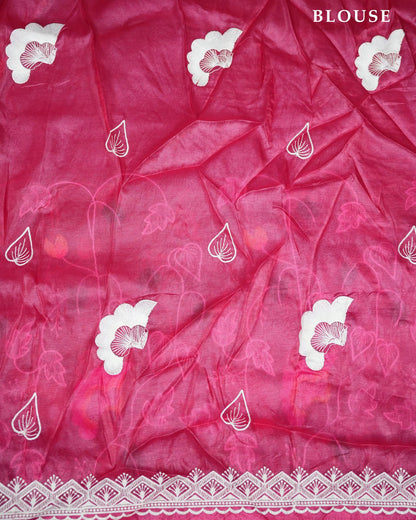 Pink Color Organza Saree - Shop Vastram