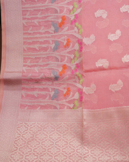 Pink Color Organza Saree - Shop Vastram