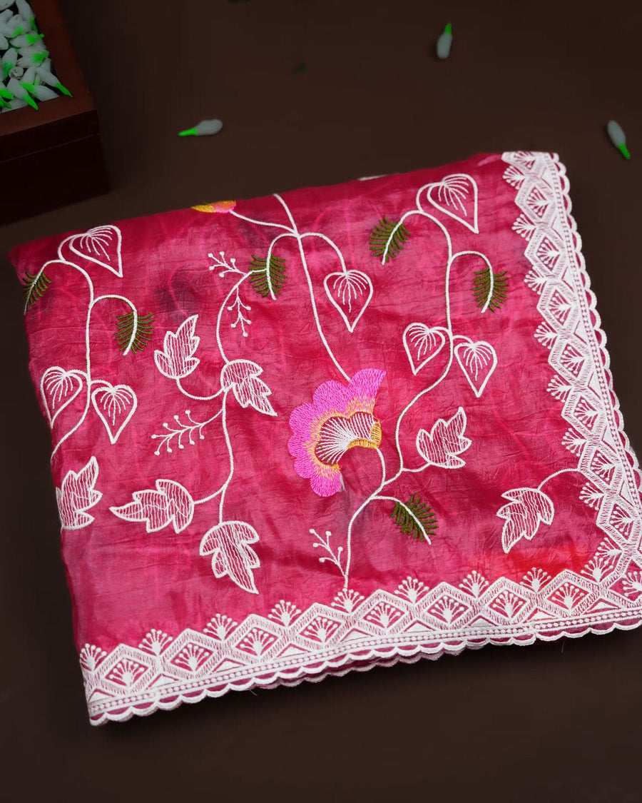 Pink Color Organza Saree - Shop Vastram