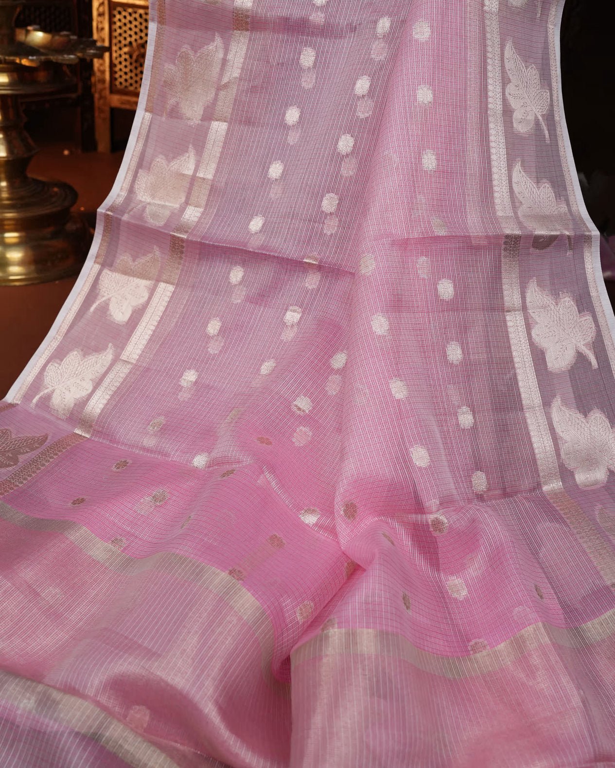 Pink Color Silk Kota Saree - Shop Vastram