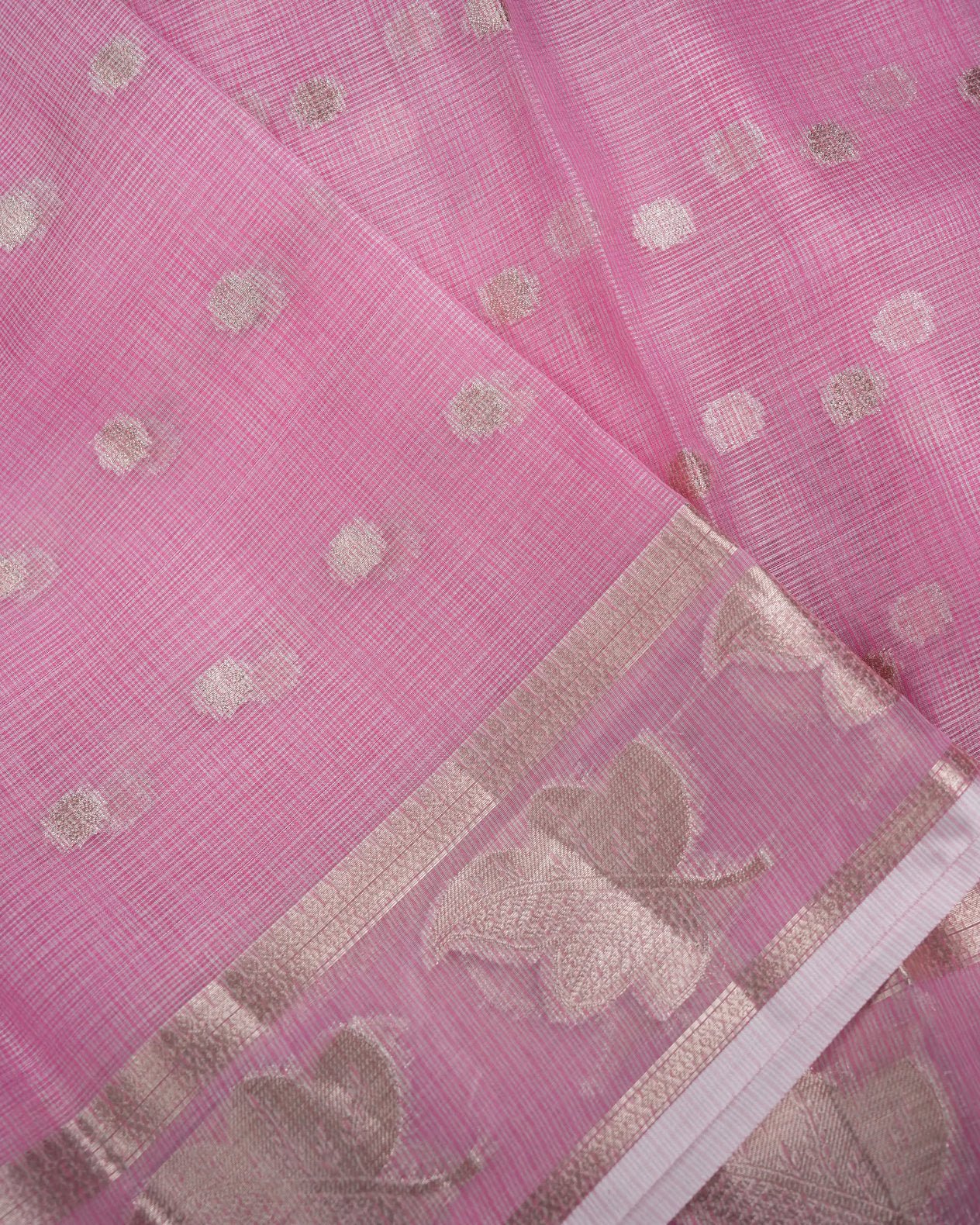 Pink Color Silk Kota Saree - Shop Vastram