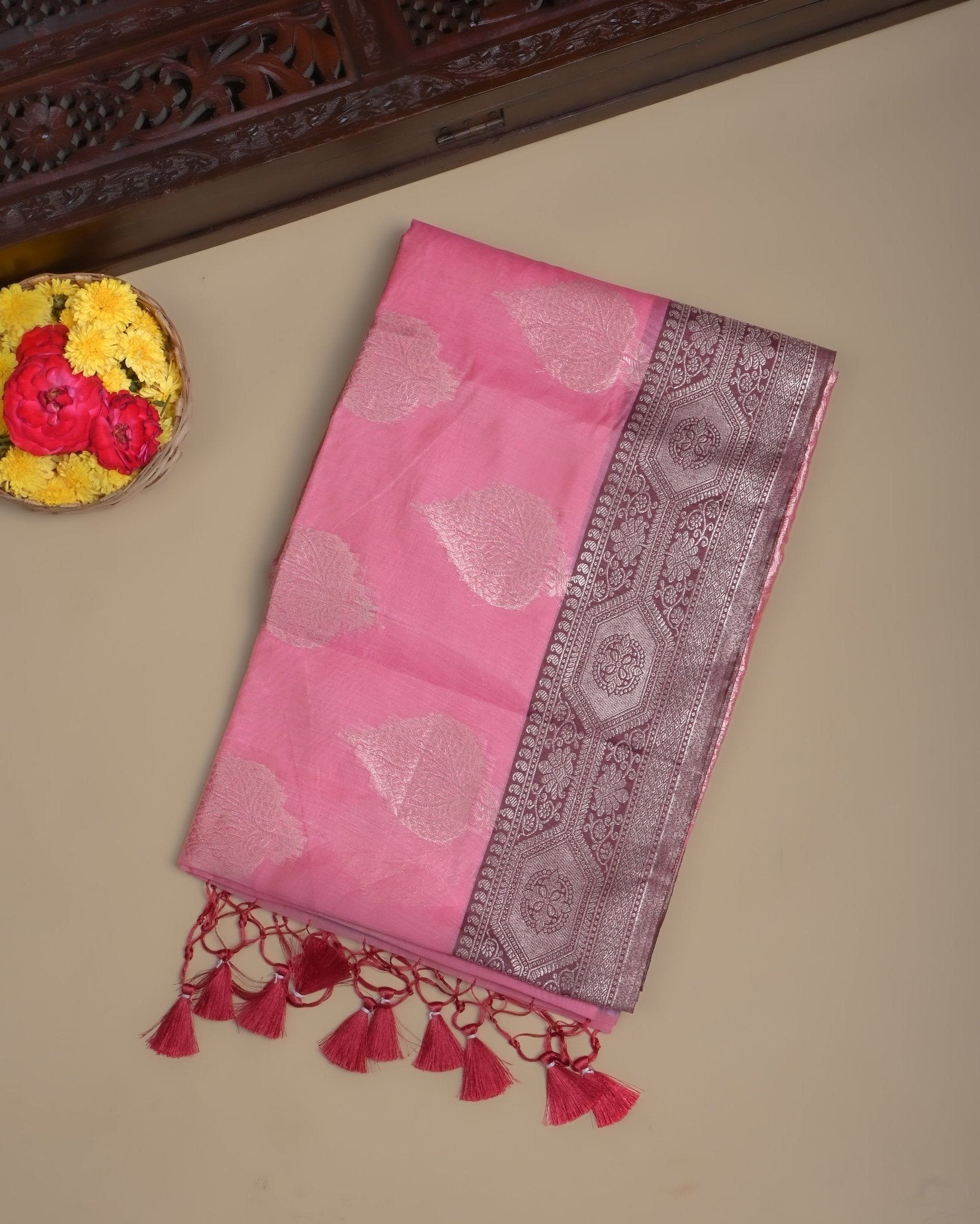 Pink Color Silk Saree - Shop Vastram