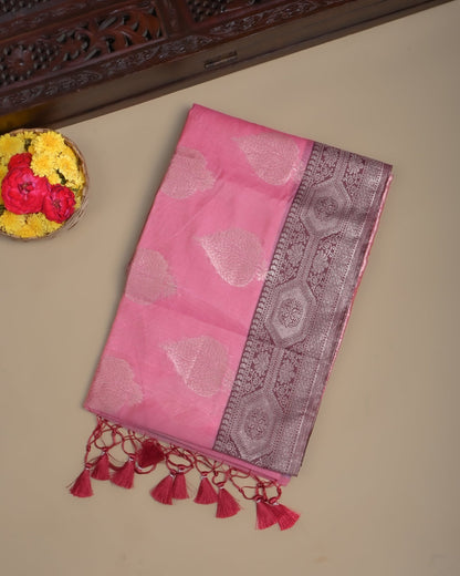 Pink Color Silk Saree - Shop Vastram