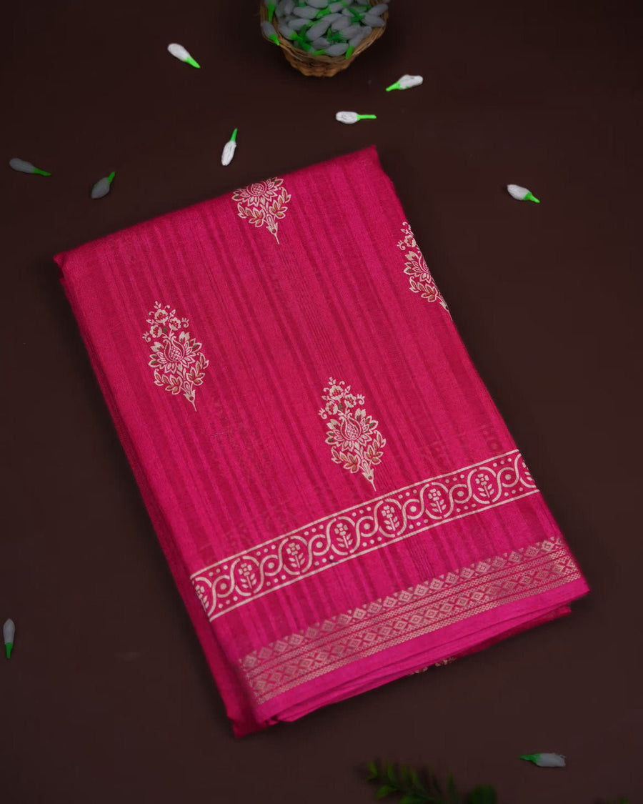 Pink Color Silk Saree - Shop Vastram