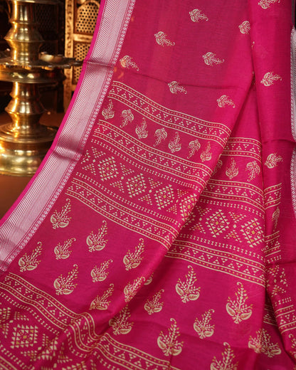Pink Color Silk Saree - Shop Vastram