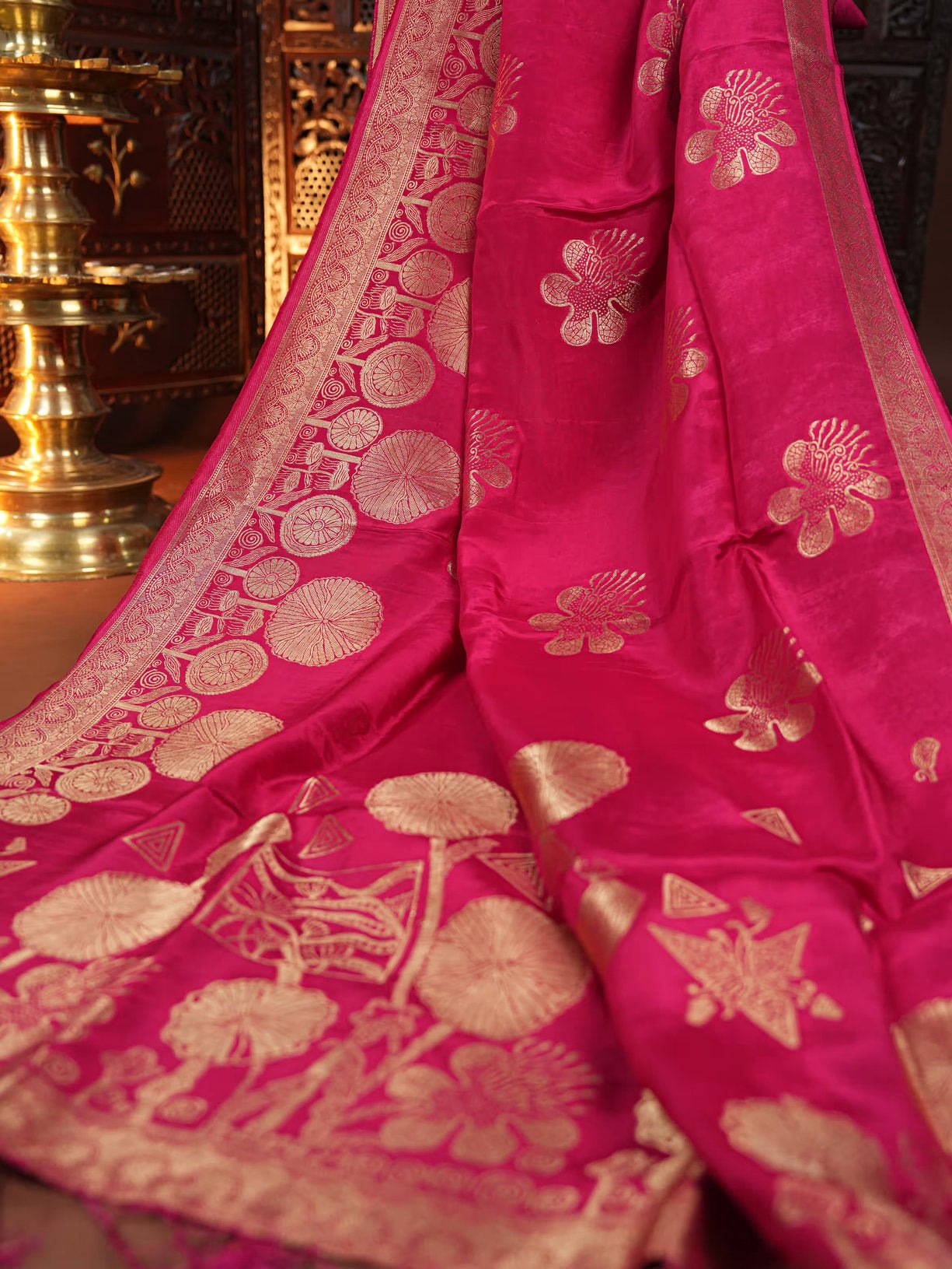 Pink Color Silk Saree - Shop Vastram