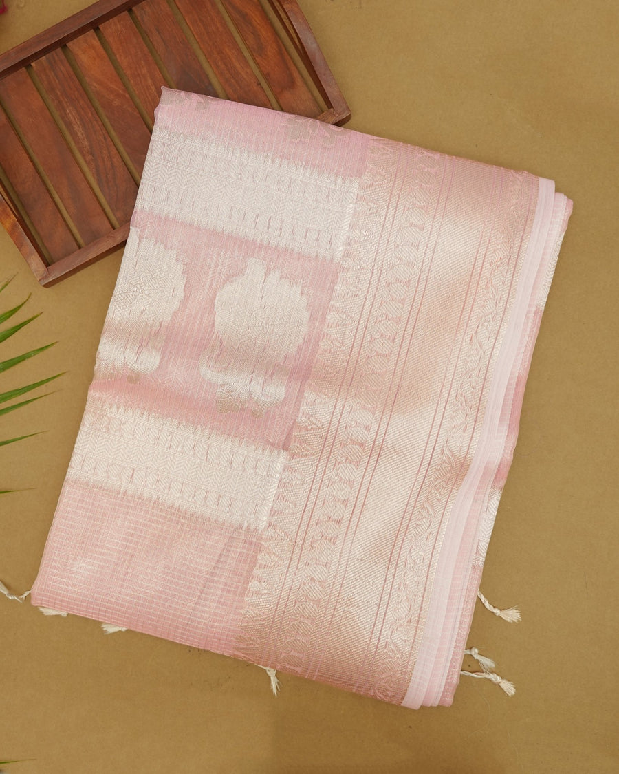 Pink color Tissue Saree - Shop Vastram
