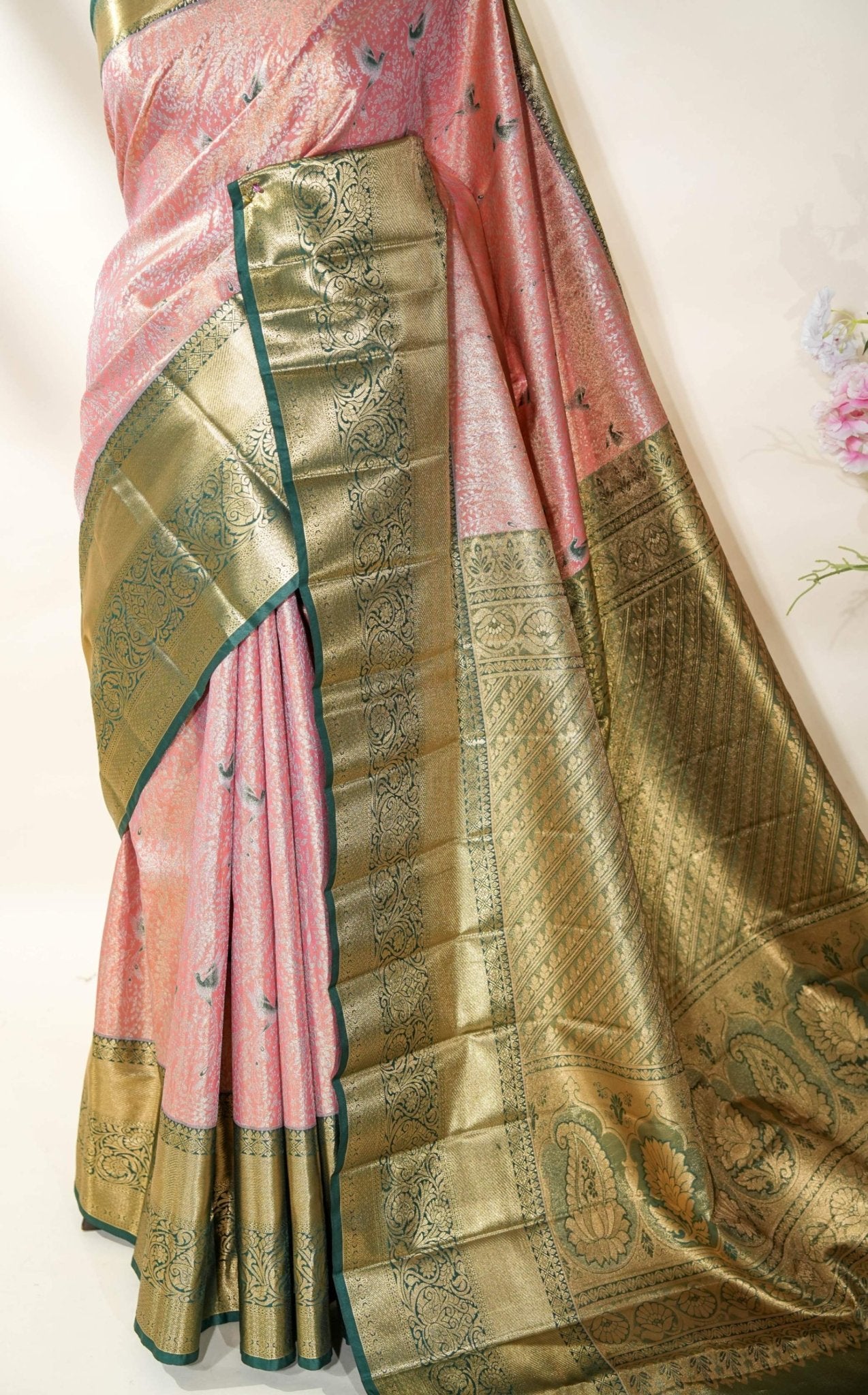 Pink Kanchipuram Saree - Shop Vastram