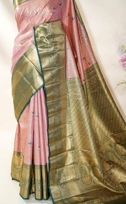 Pink Kanchipuram Saree - Shop Vastram