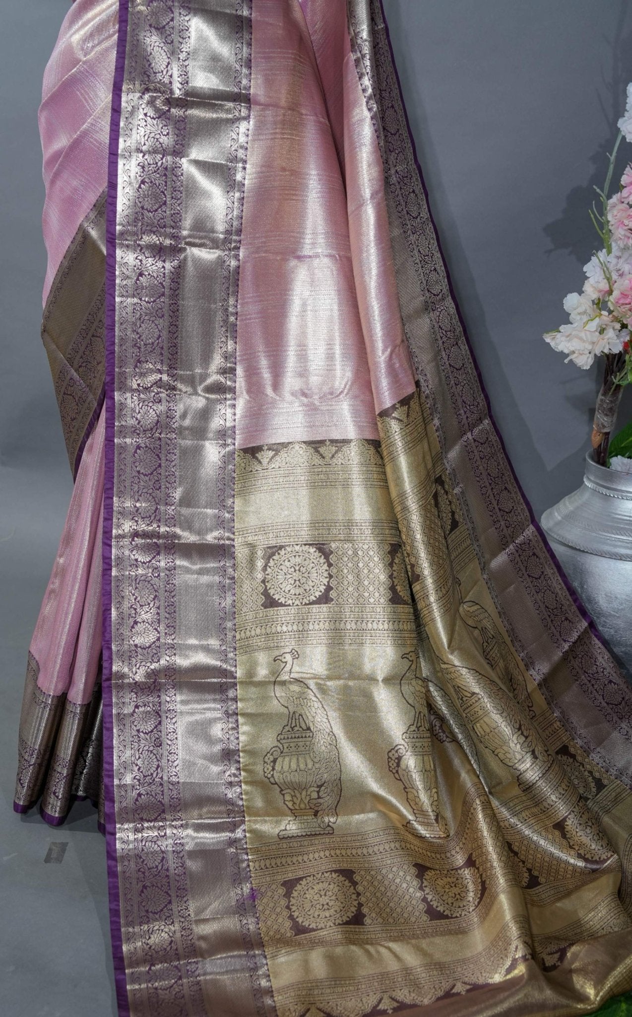 Pink Kanchipuram Saree - Shop Vastram