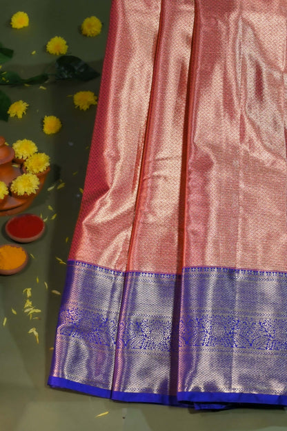 Pink Kanchipuram Saree - Shop Vastram