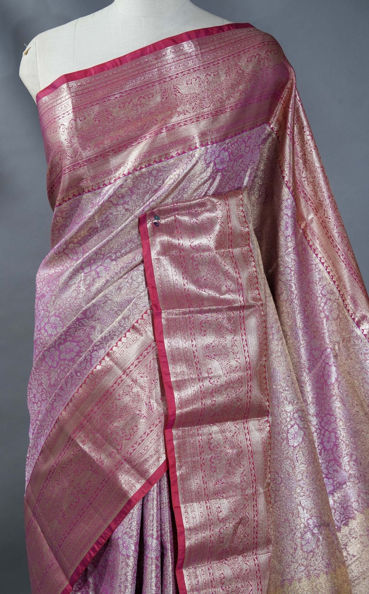 Pink Kanchipuram Saree - Shop Vastram