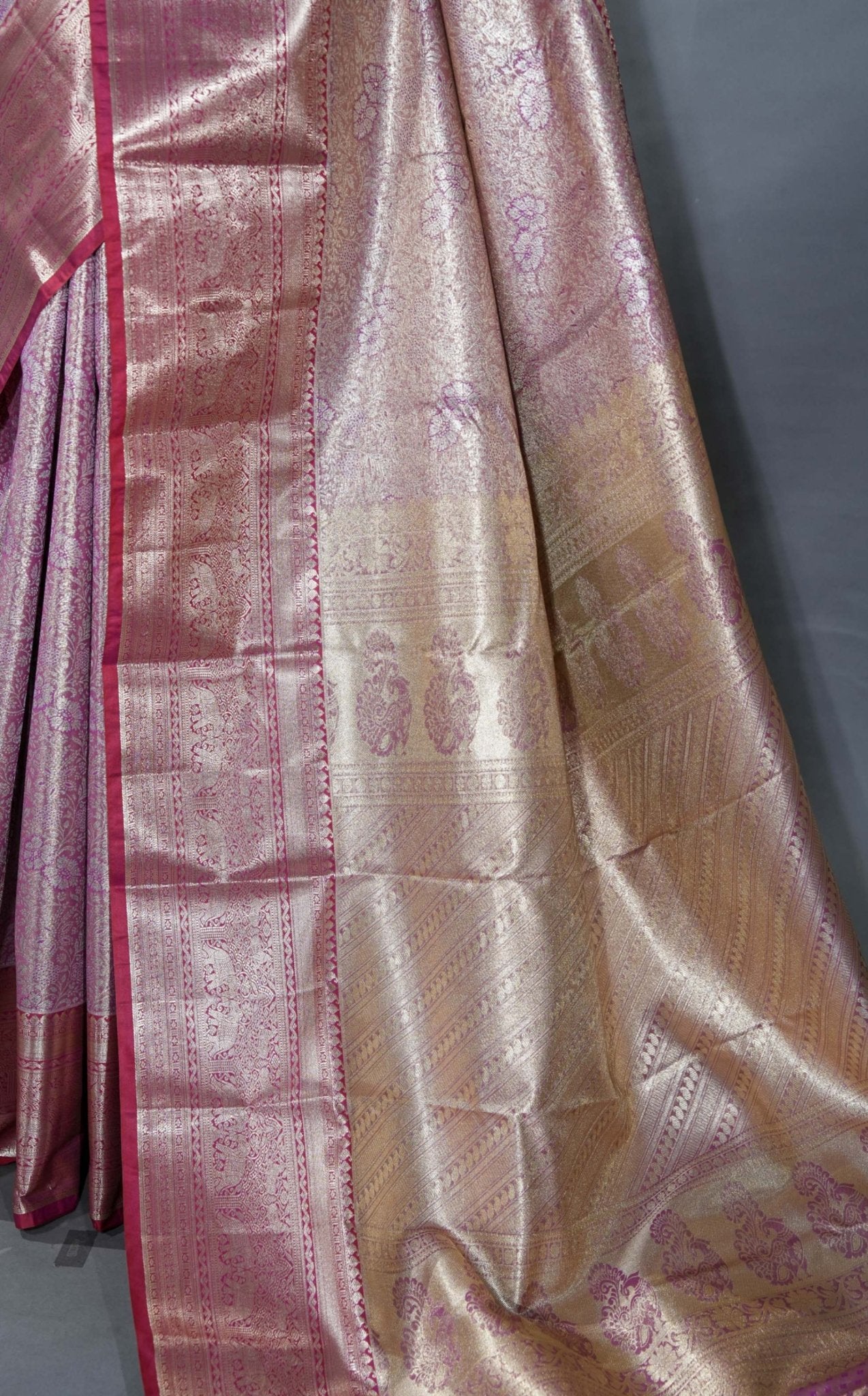 Pink Kanchipuram Saree - Shop Vastram