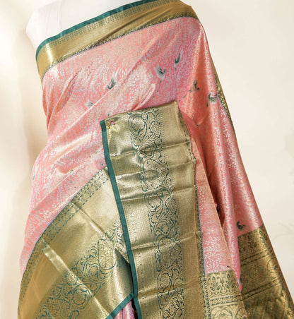 Pink Kanchipuram Saree - Shop Vastram