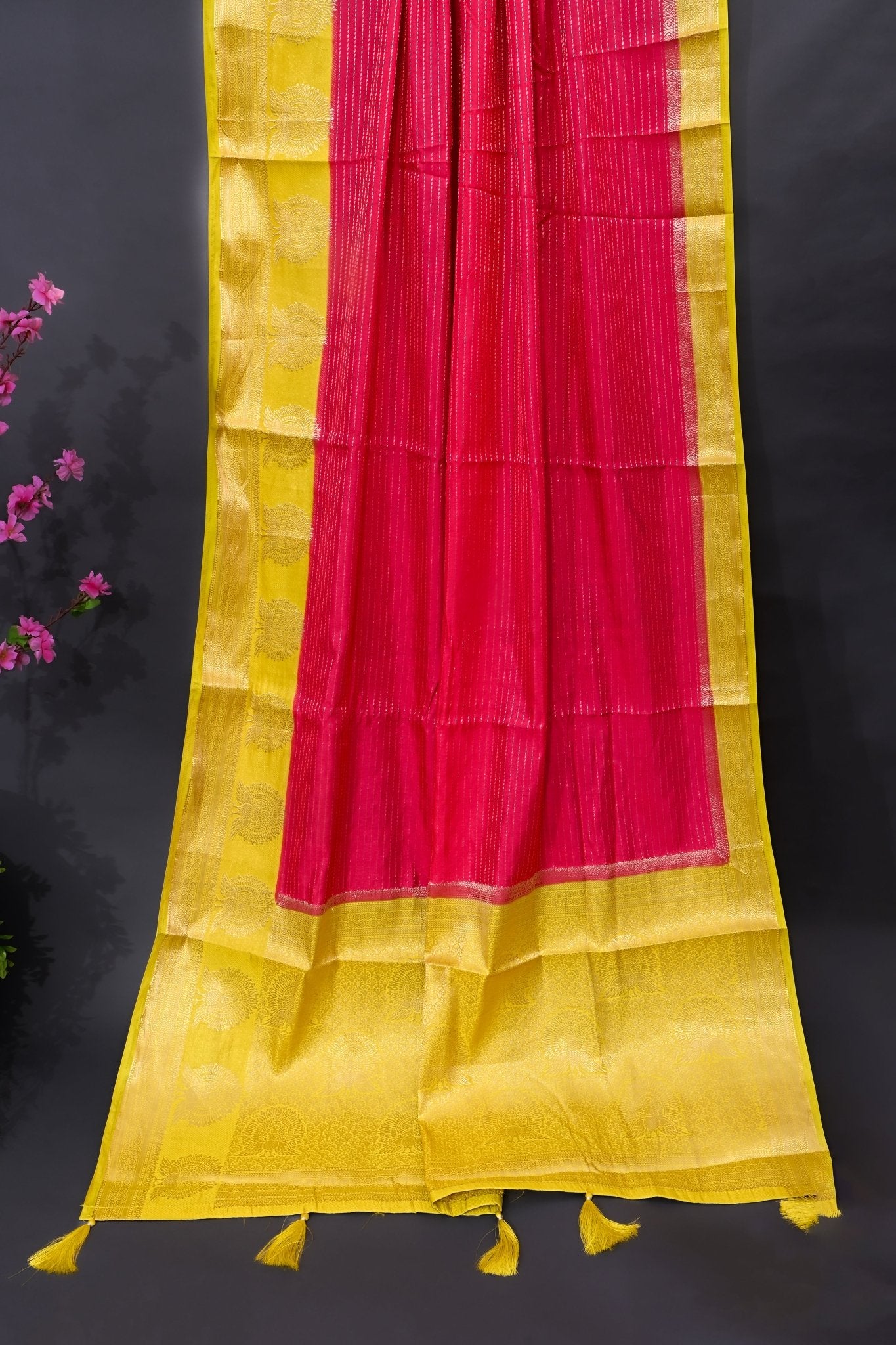 Pink Silk Banarasi Saree - Shop Vastram