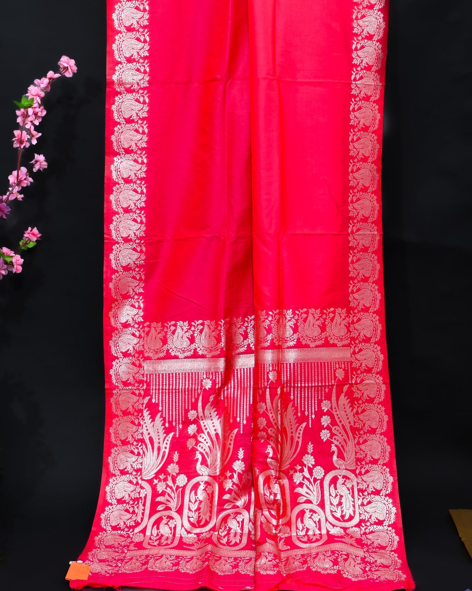 Pink Silk Banarasi Saree - Shop Vastram