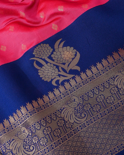 Pink Silk Banarsi Saree - Shop Vastram