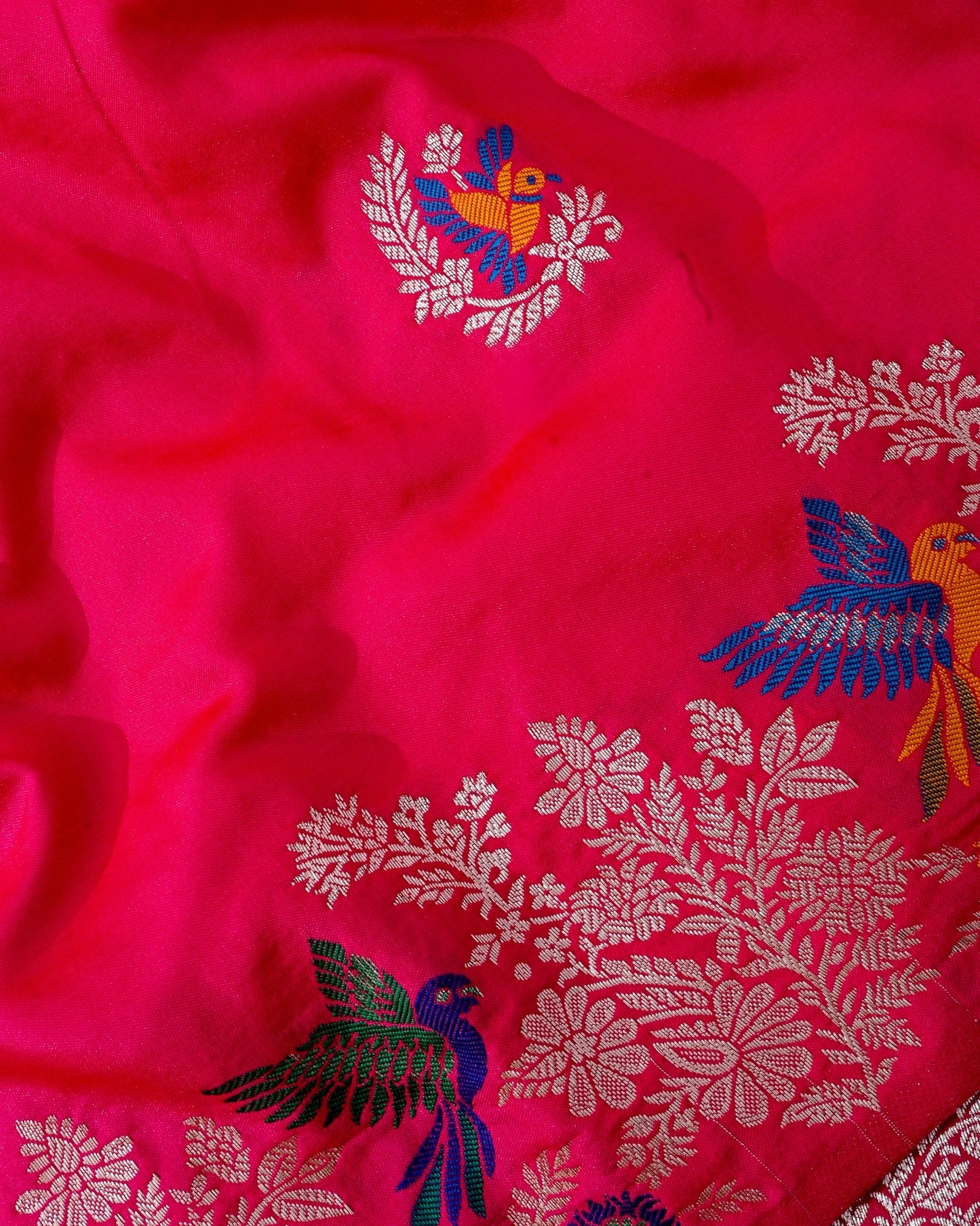 Pink Silk Banarsi Saree - Shop Vastram