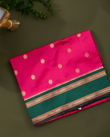 Pink Silk Banarsi Saree - Shop Vastram