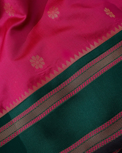 Pink Silk Banarsi Saree - Shop Vastram