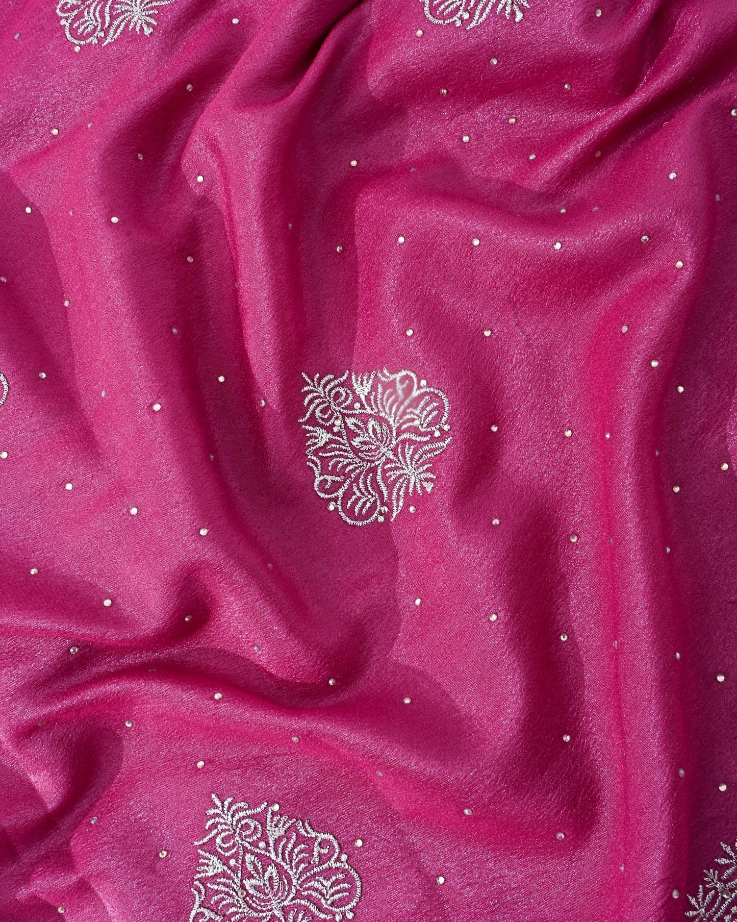 Pink Silk Embroidery Saree - Shop Vastram