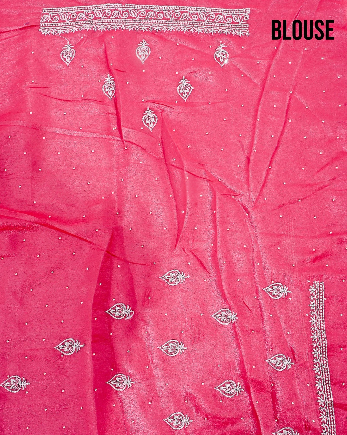 Pink Silk Embroidery Saree - Shop Vastram