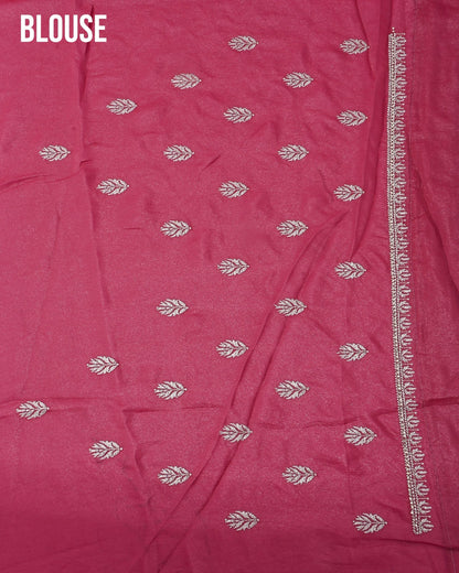 Pink Silk Embroidery Saree - Shop Vastram