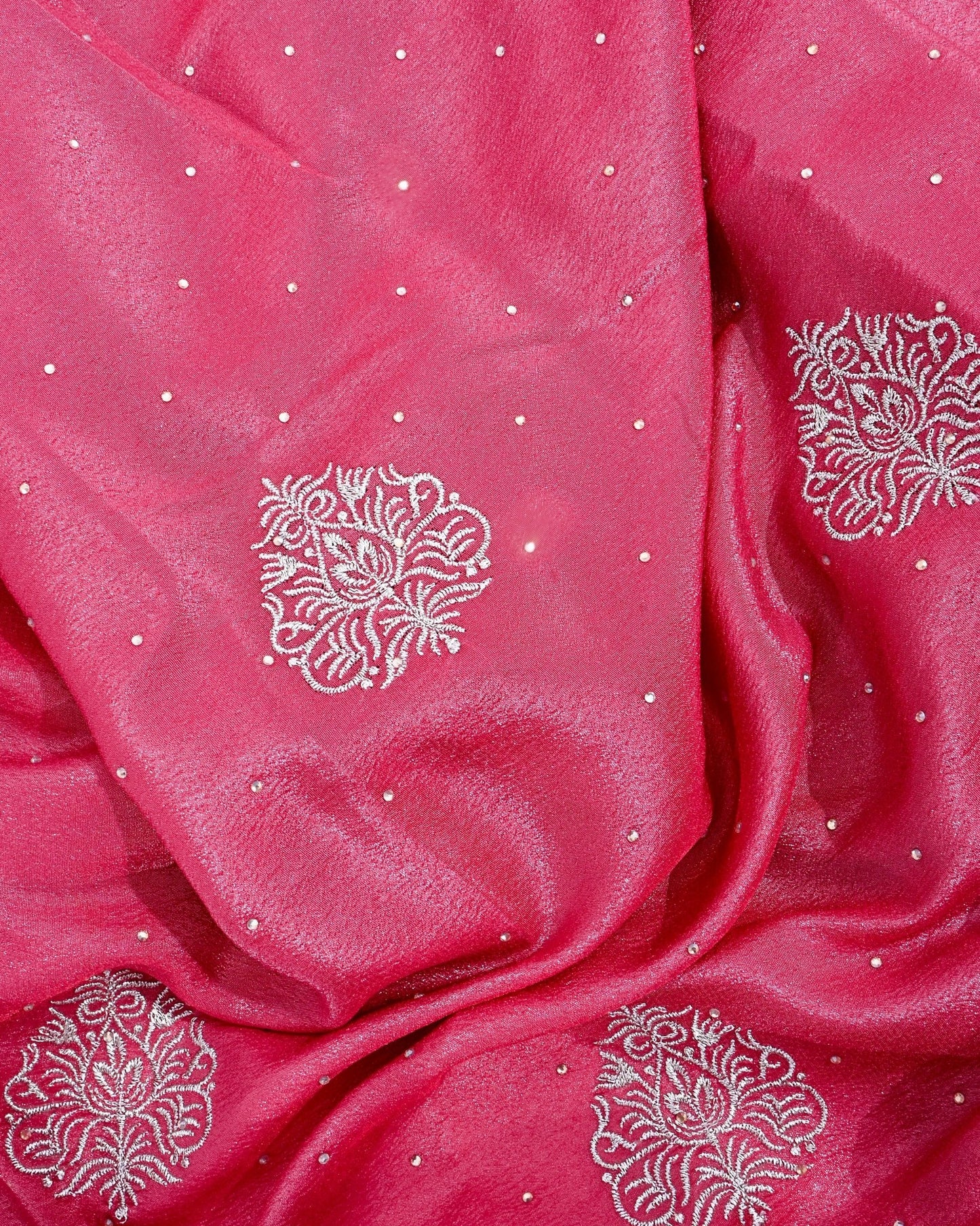 Pink Silk Embroidery Saree - Shop Vastram
