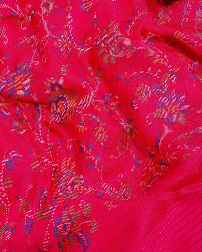 Pink Silk Printed Saree - Shop Vastram